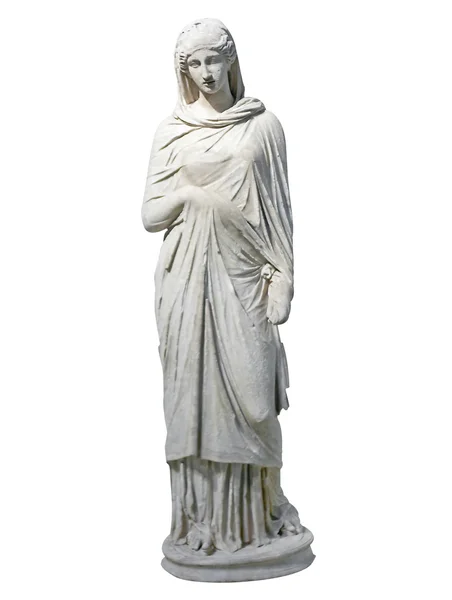 Старое мраморная статуя молодой женщины — стоковое фото