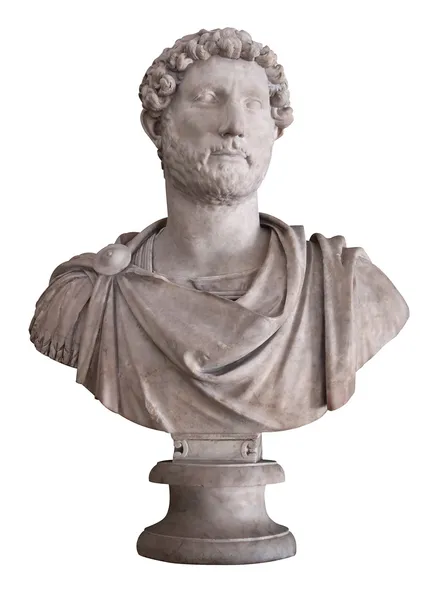 Мраморный бюст римского императора Адриана — стоковое фото