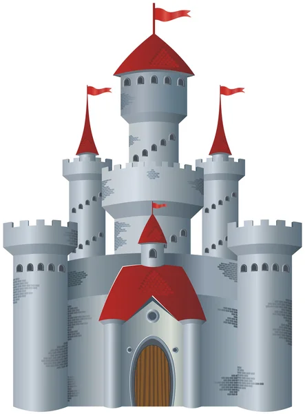 Замок сказки Лицензионные Стоковые Иллюстрации