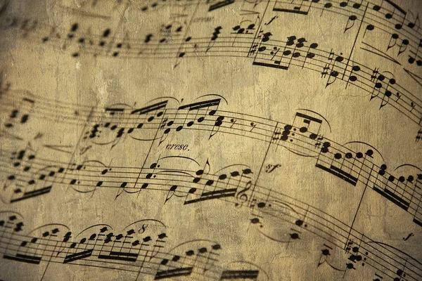 Старый музыкальный лист — стоковое фото