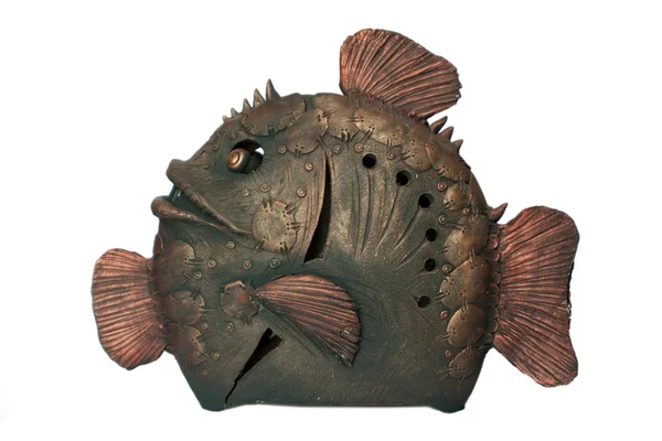 Бронзовый керамики рыбы Стоковая Картинка