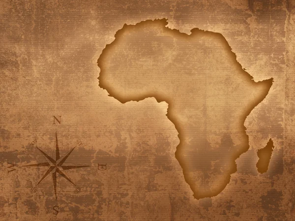 Старый стиль Африка Карта — стоковое фото