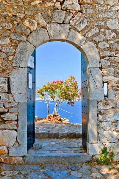 Ворота в крепость Паламиди, Нафплио, Греция — стоковое фото