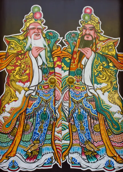 Китаец традиции живопись двух emperer — стоковое фото