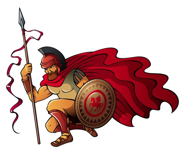 Греческий воин — стоковый вектор