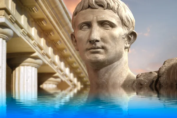 Статуя Юлия Цезаря августа в Риме, Италия ref древнего искусства — стоковое фото
