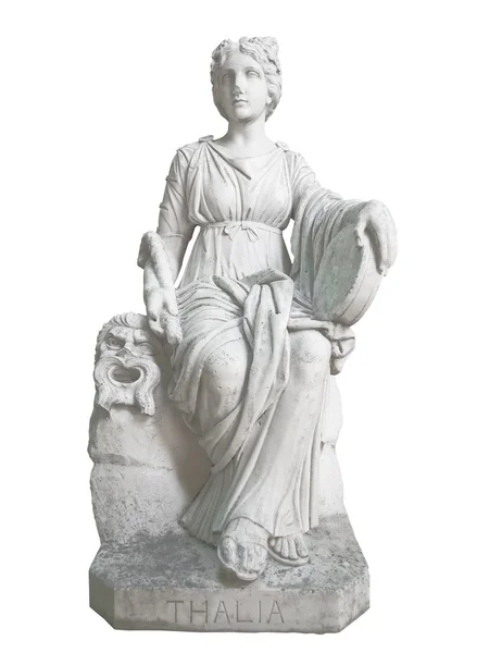 Статуя греческого муза, изолированные на белом — стоковое фото