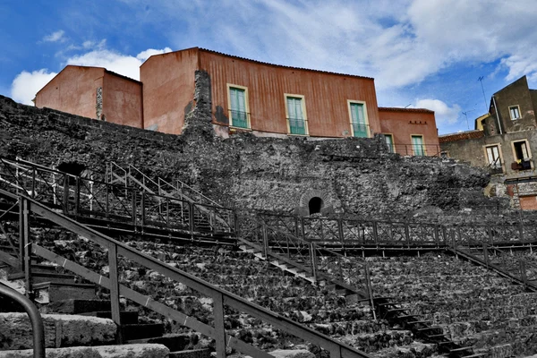 Римский театр катания, Сицилия — стоковое фото