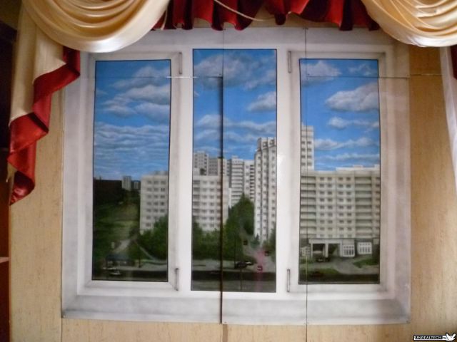 Фальшивое окно - Урусова Елена - Фото - Аэрография для всех