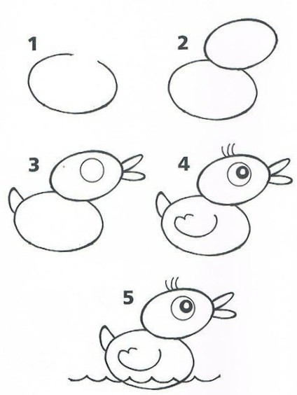 Как рисовать утку