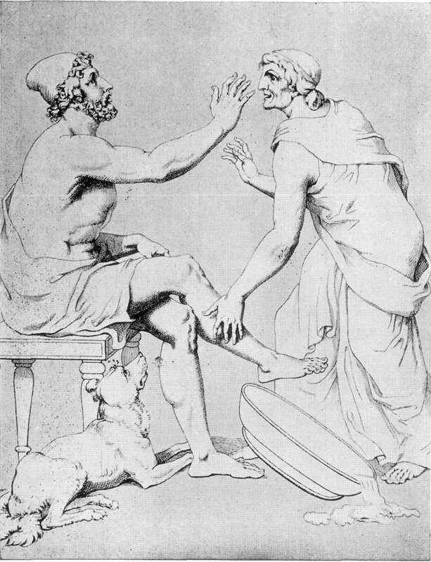 Christian Gottlob Heyne, Odysseus and Euryclea