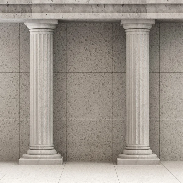 Классический древний интерьер с колоннами — стоковое фото