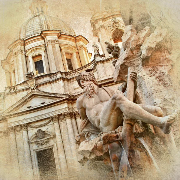 Большой художественной серии Рима - Пьяцца Навона — стоковое фото