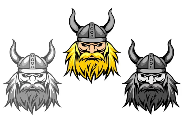 Агрессивные воины викинга — стоковый вектор