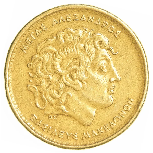 Монета 100 старых греческих драхм — стоковое фото