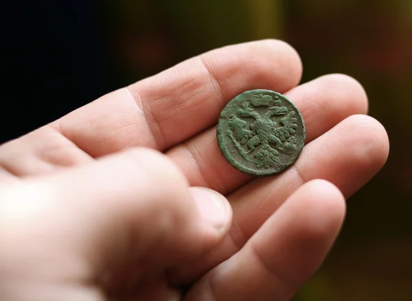 Древняя монета — стоковое фото