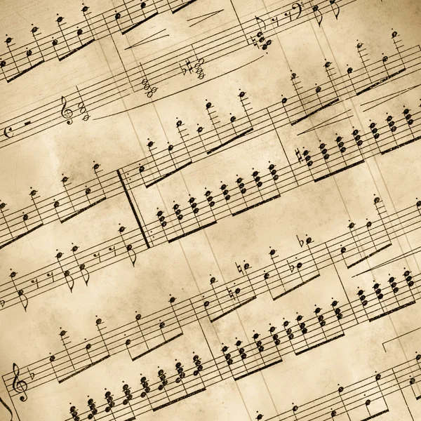 Старые музыкальные ноты — стоковое фото