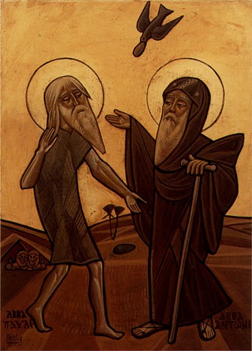 Святой Антоний Великий и Павел Отшельник